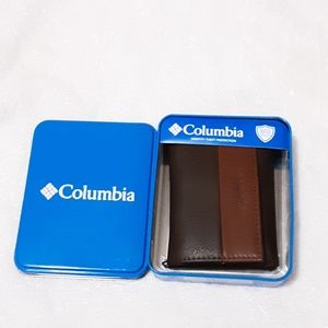 COLUMBIA MENS TRIFOLD WALLET NEW